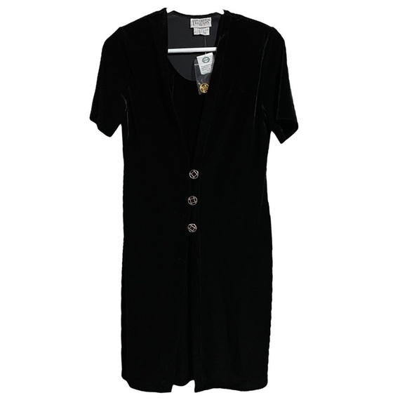 VINTAGE Northern Traditions - Pullover Black Velvet Dress Size Small NWT - Picture 6 of 9